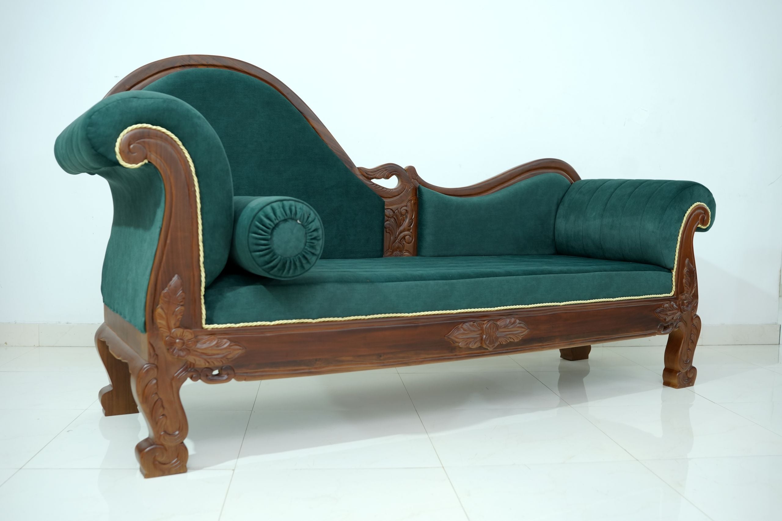 #A1 Emerald Royal Arc - Teak Wood Diwan