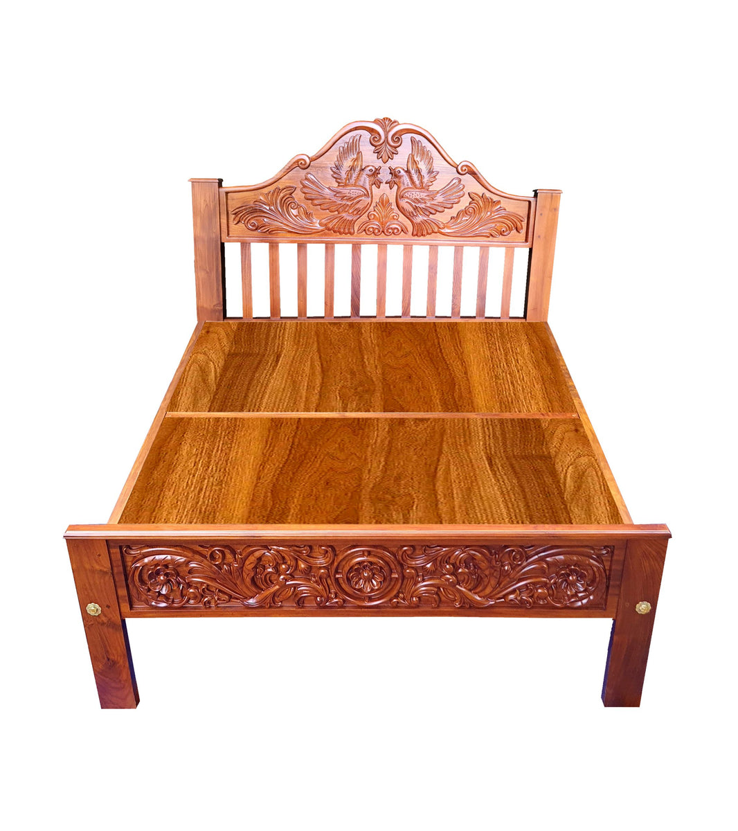 Pigeon Headboard-Teakwood Bed