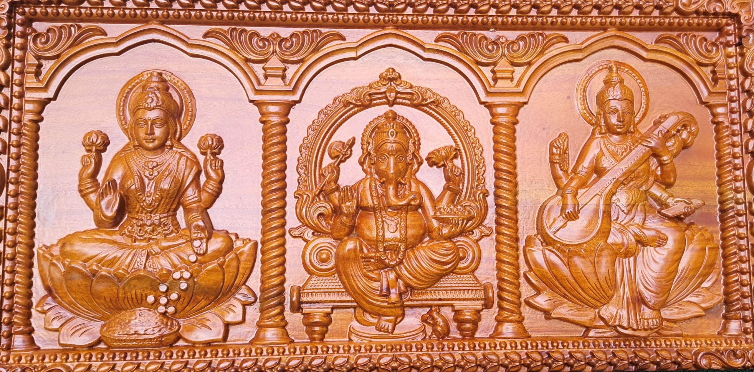 Laxmi, Ganesh & Saraswati