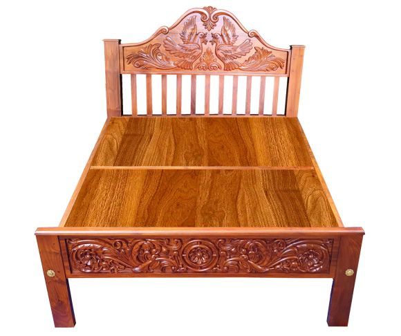 Pigeon Headboard-Teakwood Bed