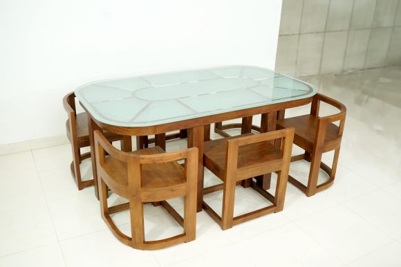 #A1 Livia – Teak Wood (Dining Table Set)