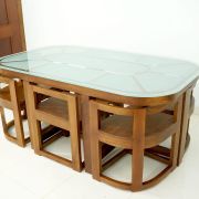 #A1 Livia – Teak Wood (Dining Table Set)